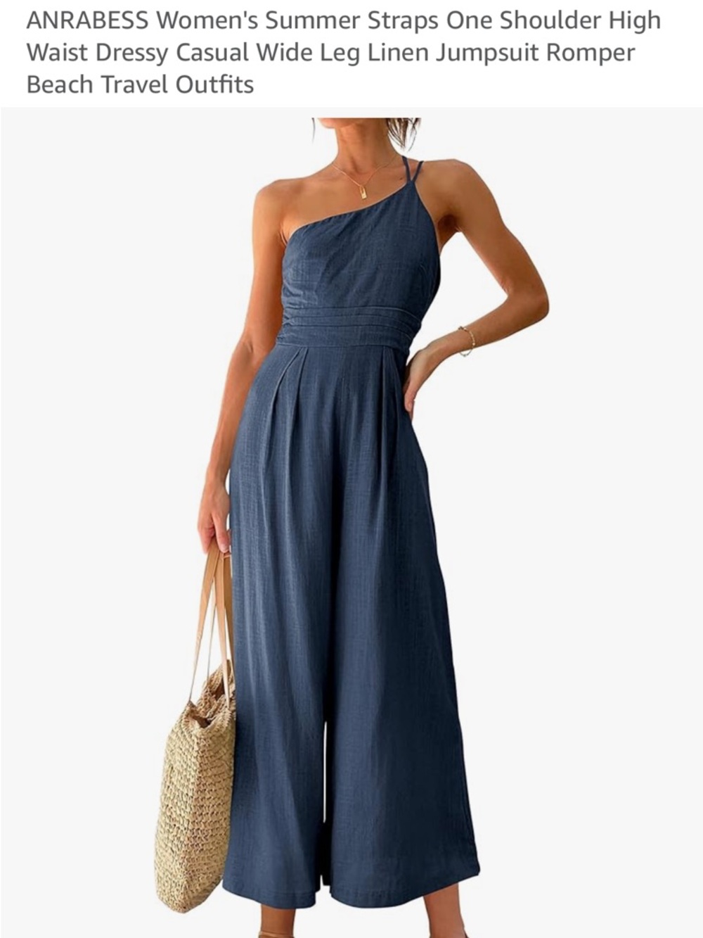 ANRABESS Blue Jumpsuit